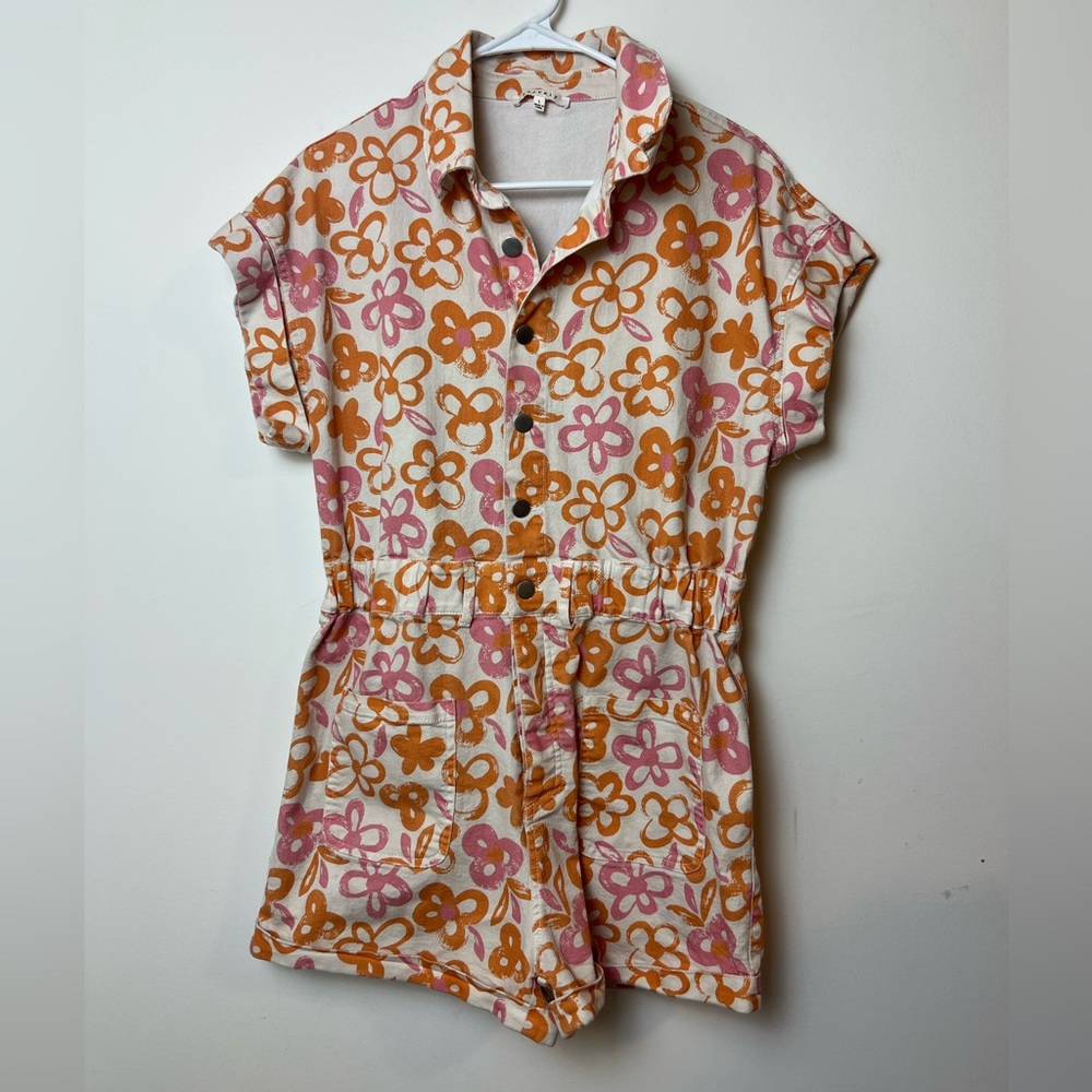 Beavely‎ Romper Jean Women’s Large 90’s Inspired Boho Chic Retro